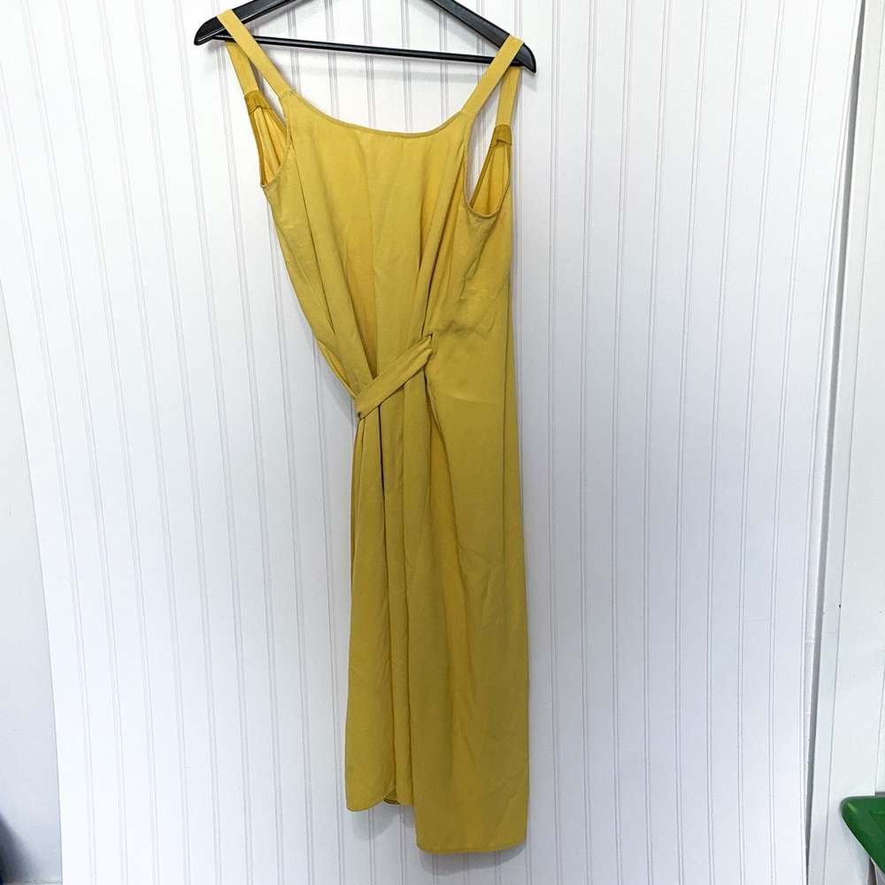 Everlane Yellow Japanese GoWeave Tank Wrap Dress Size 2 - Picture 4 of 5